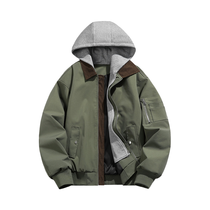 NOTTOMAD 春秋美式复古工装飞行员夹克男休闲翻领风衣棒球服外套