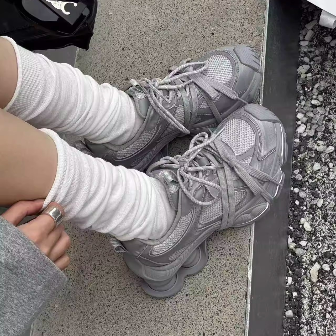 【断码特价】诗歌兰韩版厚底老爹鞋