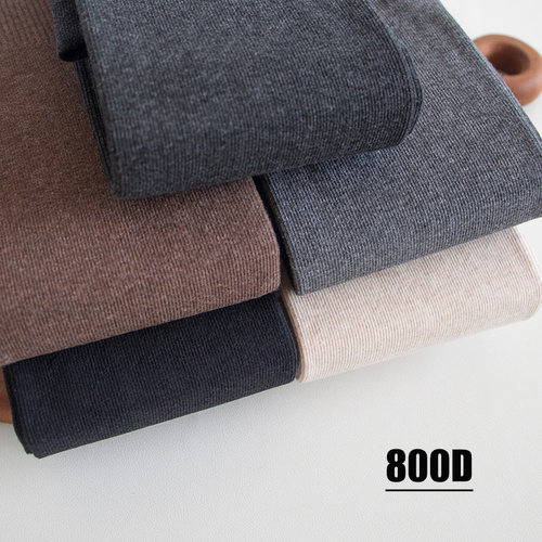 初花樱秋冬植绒800D加绒加厚细竖条金棉毛圈保暖连裤袜瘦小腿打底