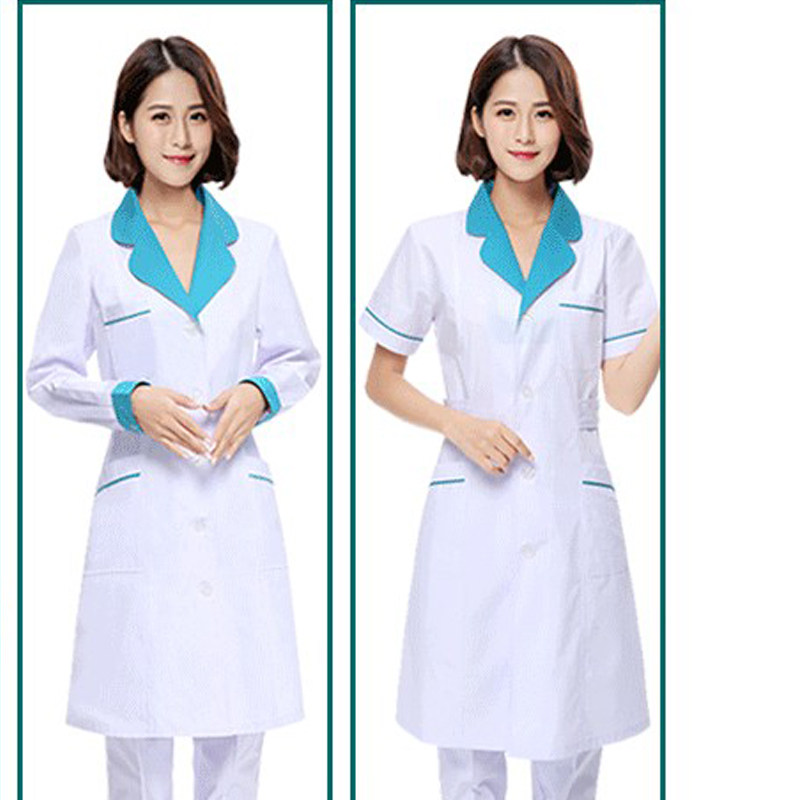 药店工作服白大衣短袖薄款