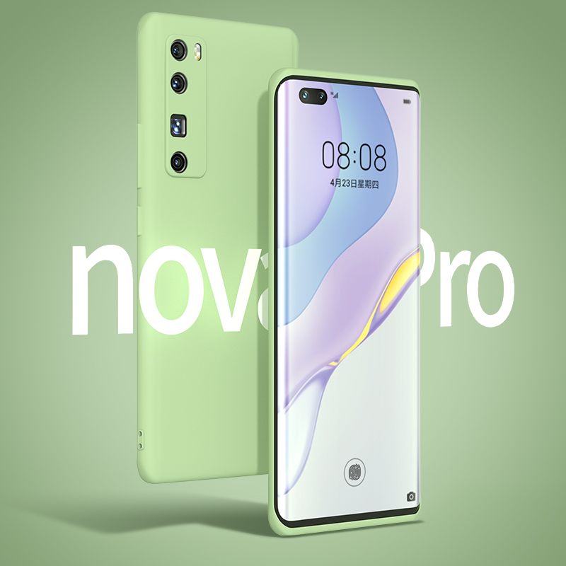 适用华为nova7pro手机壳nove7液态硅胶nowa7se保护套女款防摔软壳novo7全包por男5g网红曲面超薄可爱时尚磨砂-封面