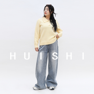 高腰烫钻亮闪闪加绒牛仔裤女25冬季韩版时尚重工高级感阔腿长裤子