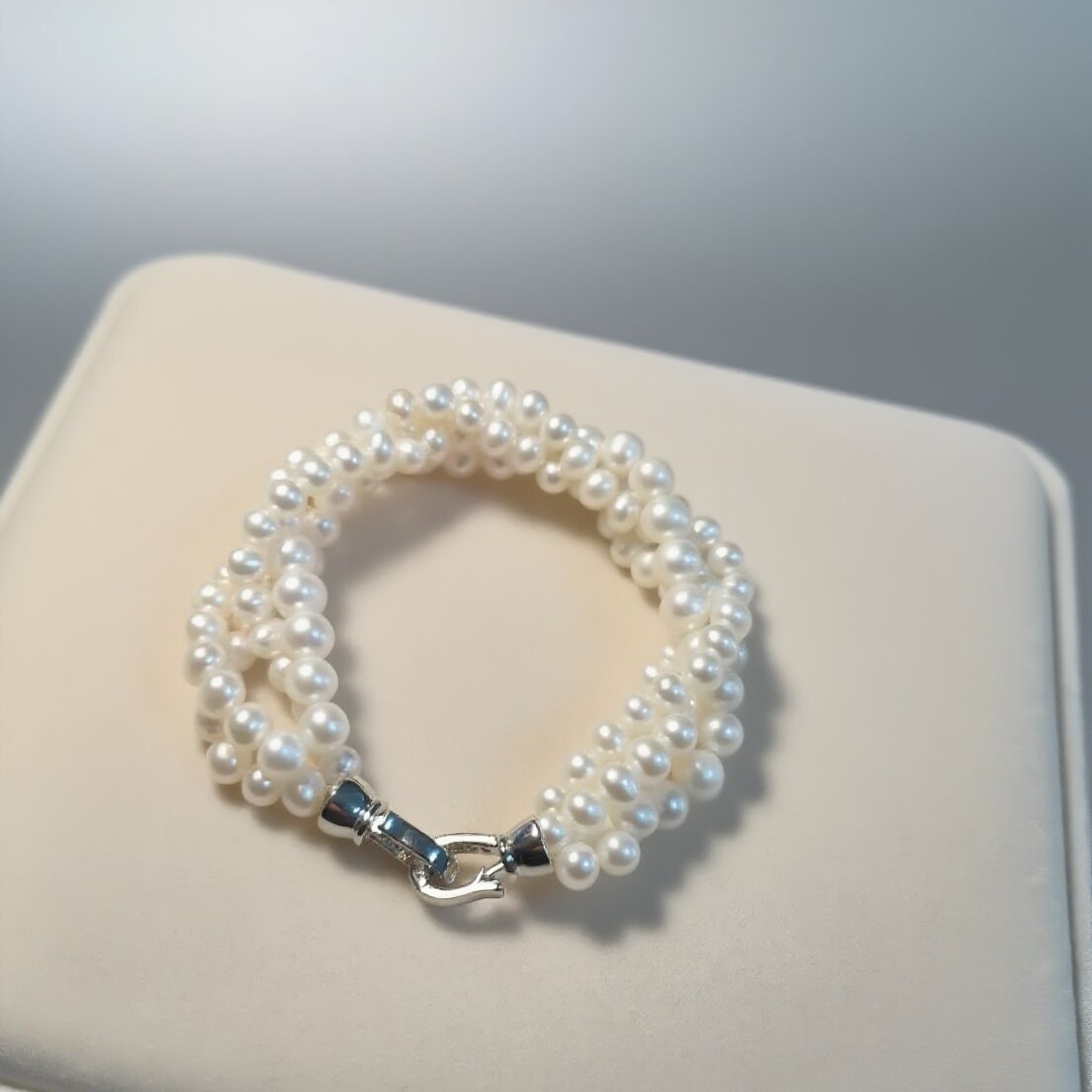 天然淡水珍珠多层手链简约女士手饰个性时尚韩版珍珠手串手链