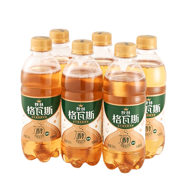 新包装厂家直销俄罗斯风味饮料秋林格瓦斯 350ml*6面包发酵饮料