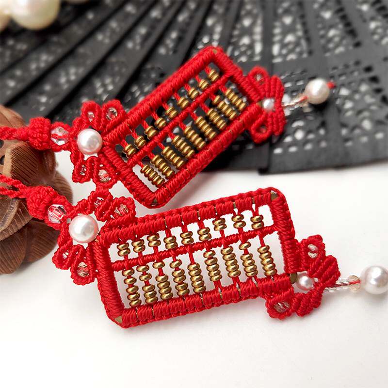 如意算盘diy自制手工挂饰材料包 手机钥匙扣礼品高档中国结挂件