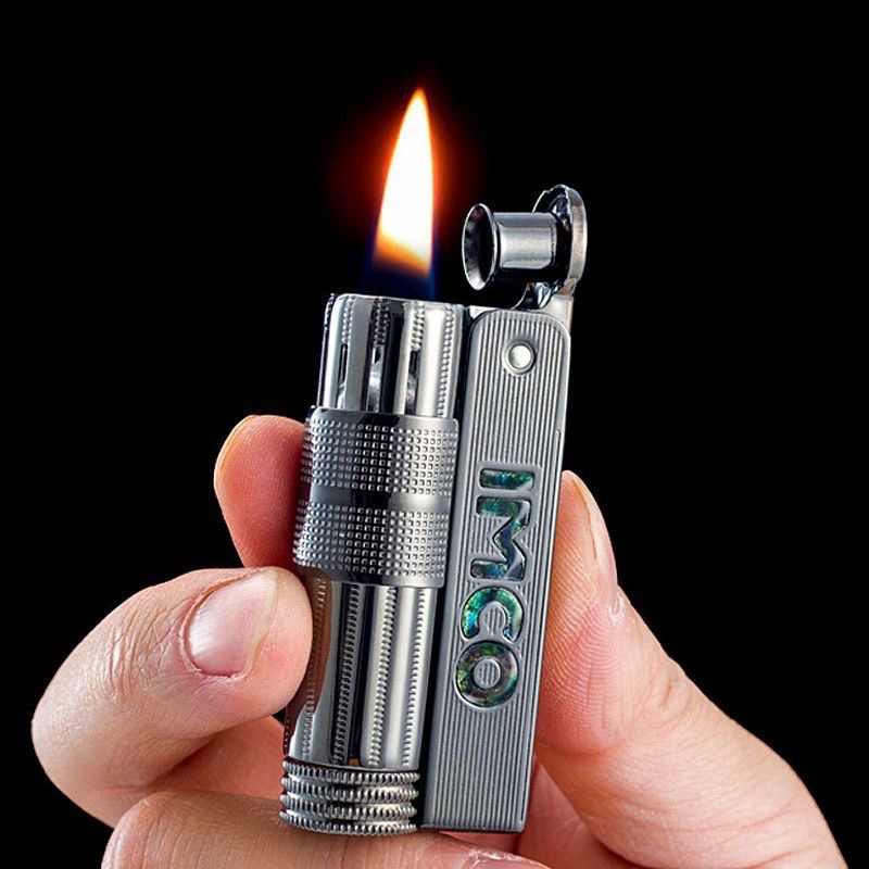 奥地利IMCO爱酷6700打火机彩贝纯铜复古老式煤油防风创意个性潮男