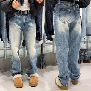 唯速57259窄版直筒牛仔裤女2026早春新款百搭无弹长裤网红同款潮