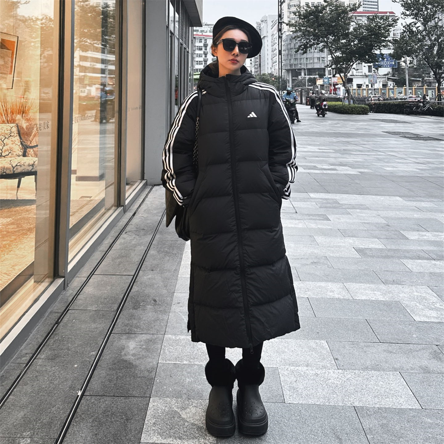 奥莱正品丨限时折扣专区丨新款AD男女羽绒服长款过膝连帽保暖外套