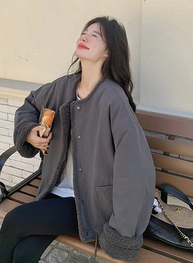 【现货】新款  两面穿 高级灰羊羔毛外套   2C301-1375-P175-K268