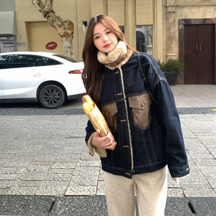P205=K308 韩系牛仔加绒外套棉服9667 新款 首发2025冬季