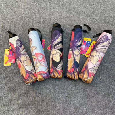 超轻200g森系手掰款手动式外贸防雨遮阳晴雨伞防紫外线六骨B103