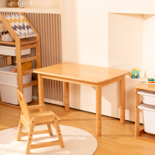 实木儿童桌椅幼儿园桌宝宝学习桌椅子套装积木桌幼儿花生桌可升降