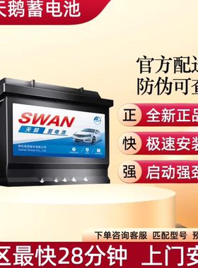 骆驼DF天鹅蓄电池L2400适配大众CC桑塔纳POLO帕萨特朗逸汽车电瓶