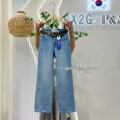 HX2G加绒加厚直筒拖地裤 显瘦高腰四面弹阔腿牛仔裤 女2025冬季 新款