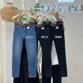 女2025冬季 新款 修身 HX2G加绒加厚小脚裤 显瘦高腰弹力铅笔牛仔裤 子