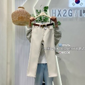HX2G加绒加厚杏色牛仔裤 显瘦高腰弹力直筒烟管裤 女2025冬新款 修身