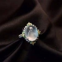 天然戒指鑲嵌18k金量身定制
