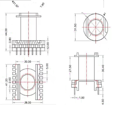 ER42变压器骨架ER42电木骨ER4220立式骨架BOBBIN 7-7