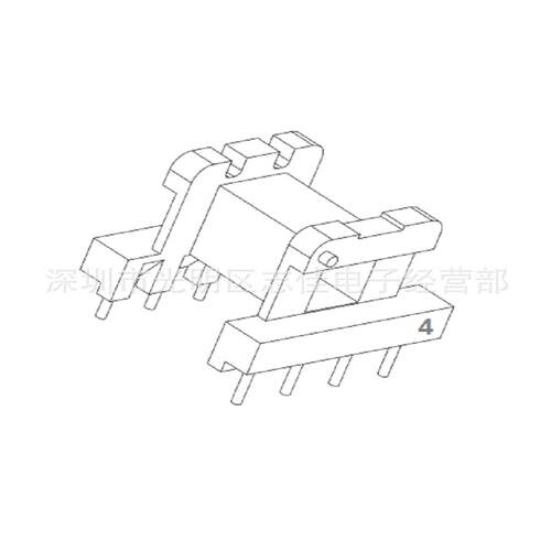 EE19骨架卧式4+4针电木骨架EE19变压器骨架1904-1