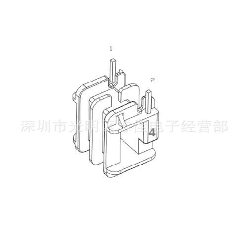 EE16骨架 双槽 卧式1+1针电木骨架EE16变压器骨架1649