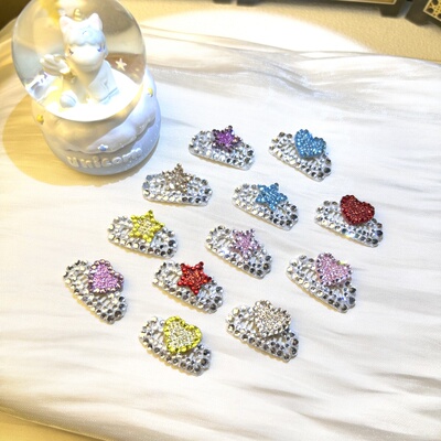 手工宠物发夹闪亮约克夏