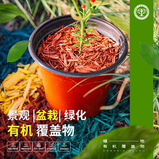农科院优选有机木屑树皮覆盖物天然彩色木块景观盆栽植物园林绿化