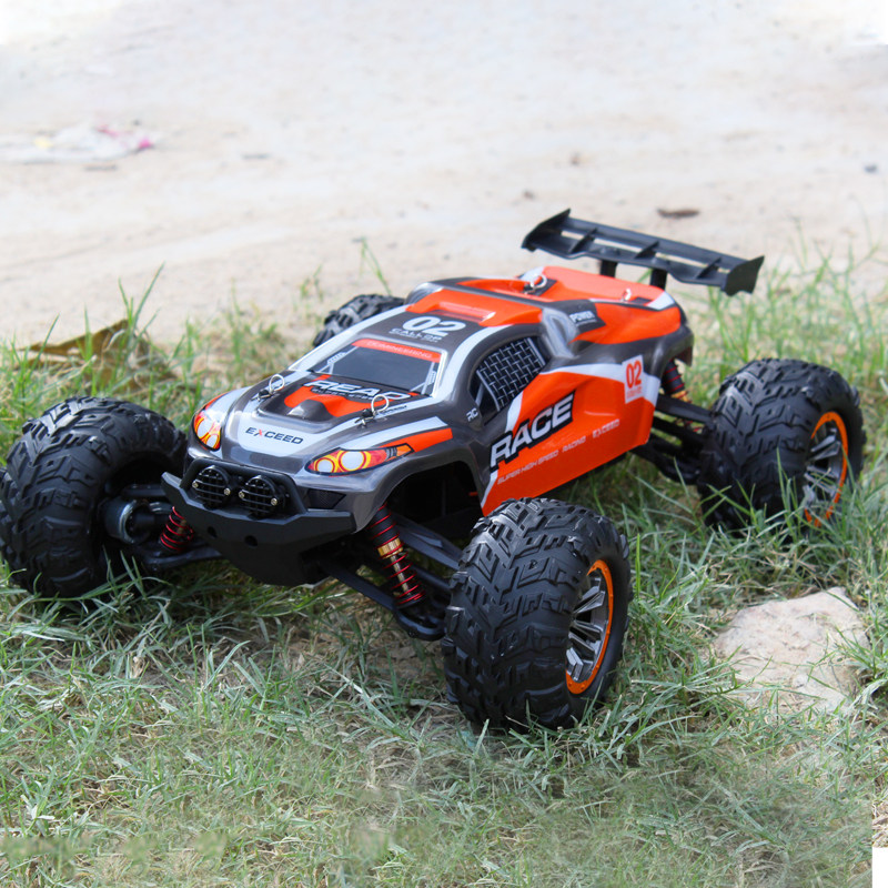 xlf rc1比10遥控车大脚怪攀爬四驱车可升级全金属儿童电动玩具车