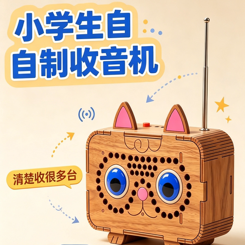 小学生高清数字调频收音机套件