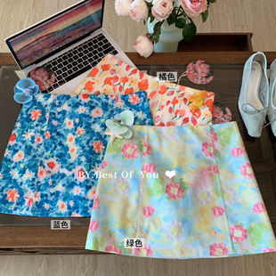 不含上衣 BEST 复古油画印花显瘦半身裙 26年春款 YOU