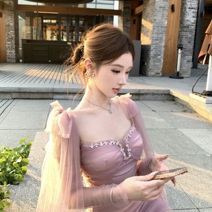 包臀连衣裙短款 2025年秋冬新款 设计感性感礼服裙聚会名媛气质修身