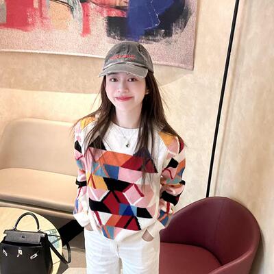 YTTRIUM LIN三角狐狸羊毛毛衣针织衫长袖（不能机洗甩干）23929