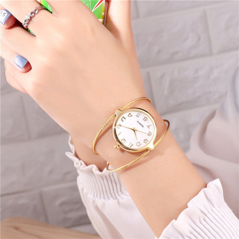 波洛克个性手镯手表女中学生韩版简约潮流休闲复古大气ins chic风
