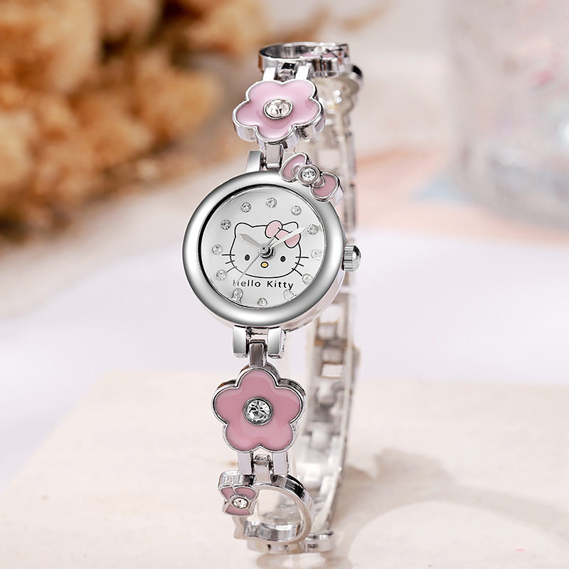 猫咪卡通手表花朵手链表