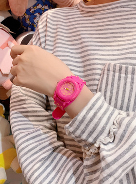 ins超火网红女士手表时尚个性韩版休闲运动腕表学生粉色波点手表