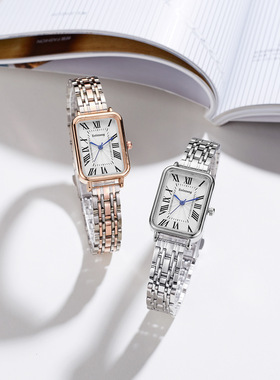 时尚手表女 高级感冷淡ins风腕表小众设计轻奢方形复古简约石英表