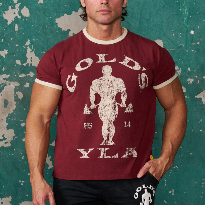 美式复古潮牌运动短袖男士修身