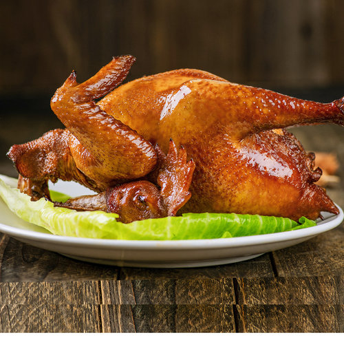 整半只即食五香真空下酒菜卤鸡