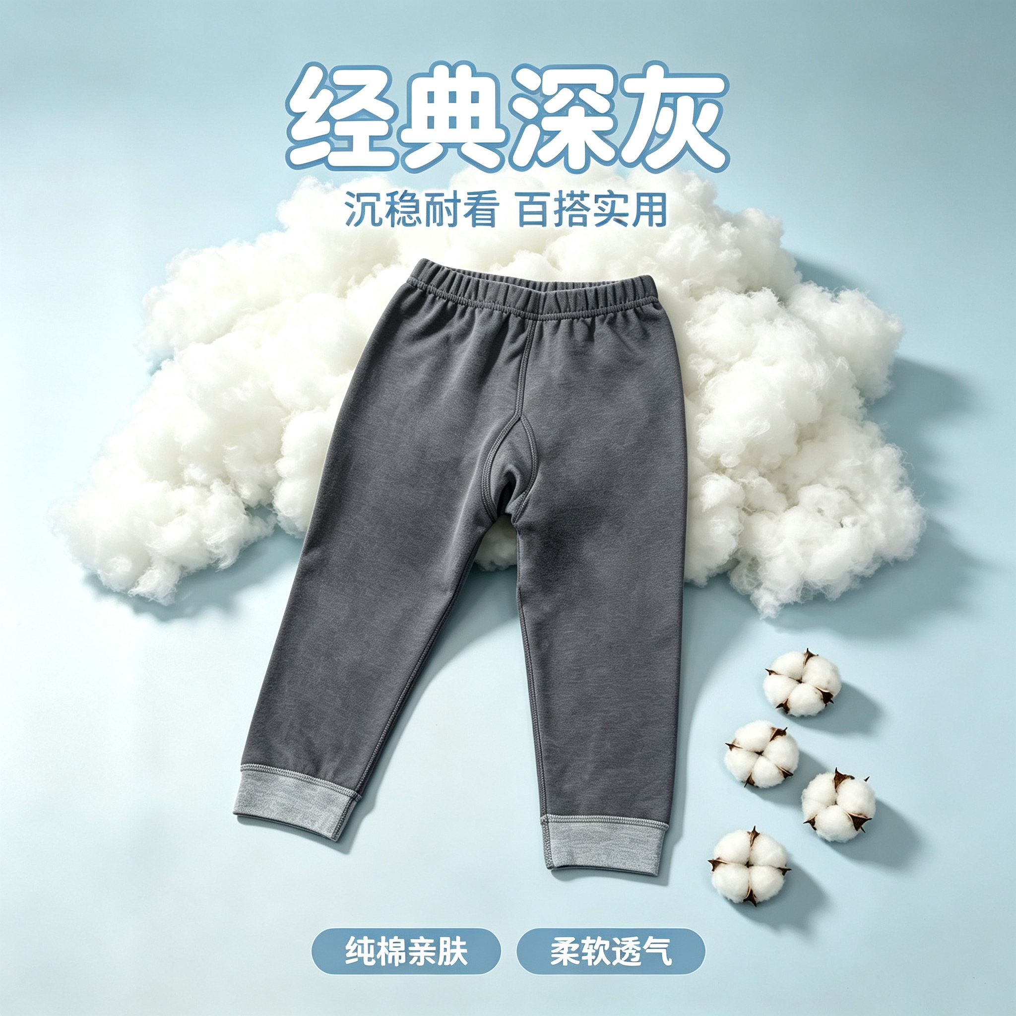 男女童秋冬松紧腰保暖裤纯棉中大童内搭打底棉裤长裤秋裤打底裤