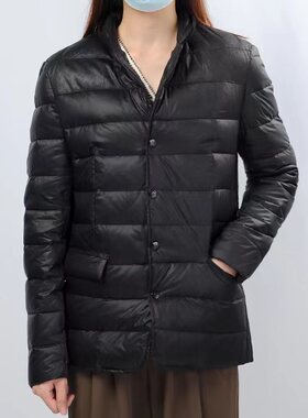 出口外贸正品女轻薄立领羽绒服原单尾货尾货高端清仓