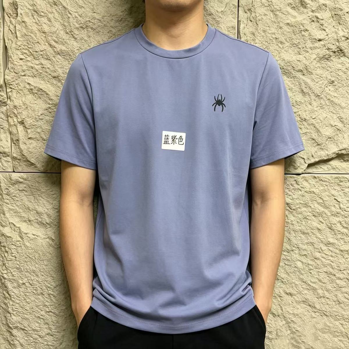 蜘蛛男女同款短袖圆领速干T恤出口吸湿排汗外贸原单尾货尾单夏季