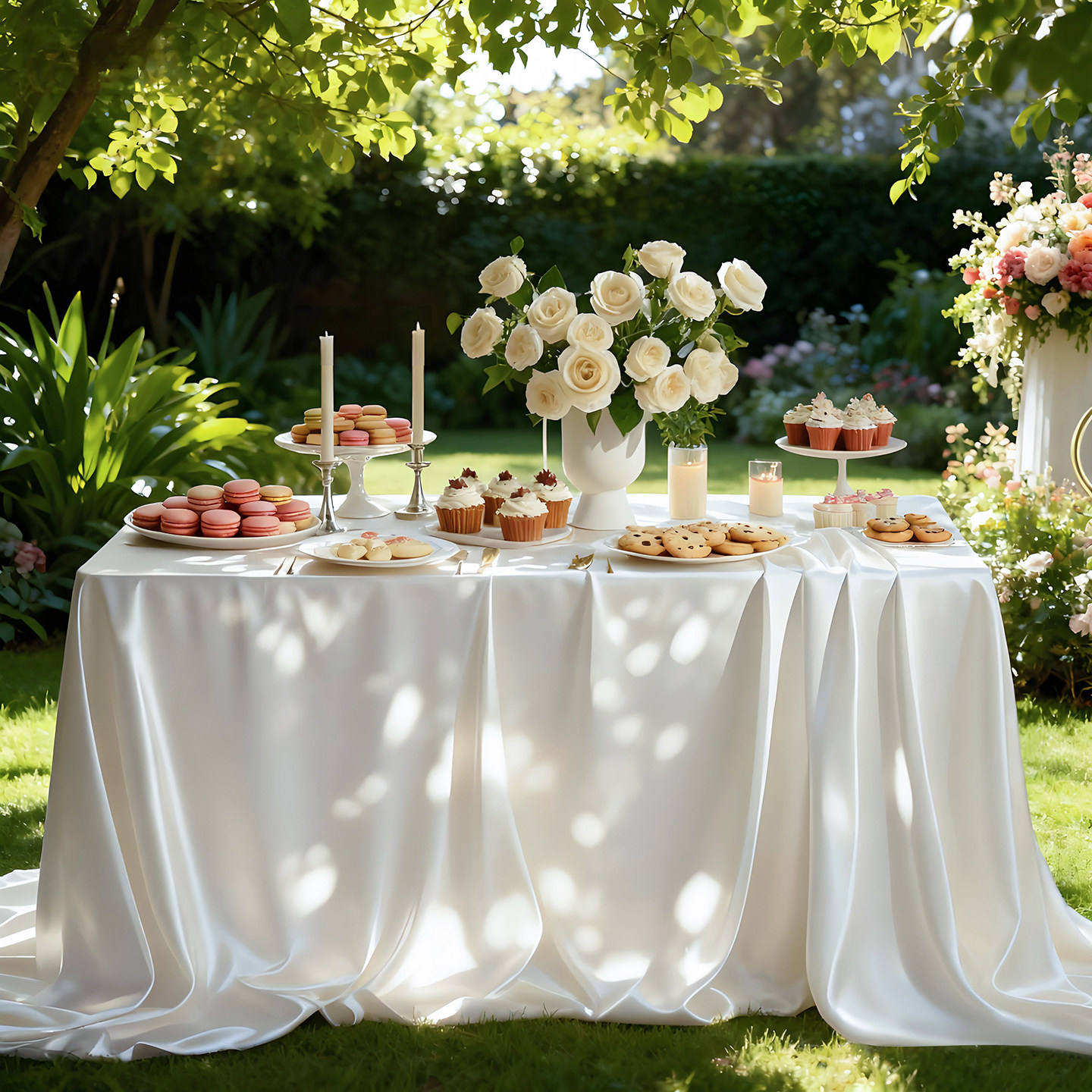 高级简约加厚丝滑长桌酒店餐台布