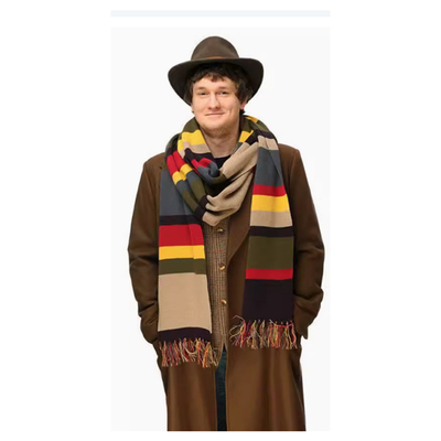 神秘博士周边 4代博士 彩条围巾 撞色 男女 时尚围脖 cos道具秋冬