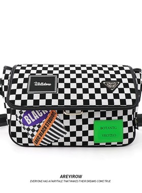 AR | 潮牌棋盘格多标元素包包L22323KB312