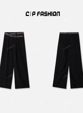 AR 休闲百搭显瘦双腰头阔腿长裤C00129CK243