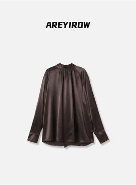 AR专属 | 小众设计光泽感褶褶绑带衬衫 H00526CS253