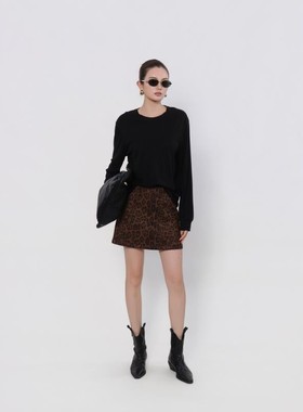 AR专属 |Linda 25/fw 小众设计豹纹A字型半身裙 H00097DQ253