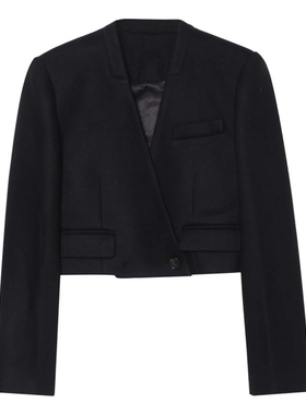 AR |CP轻奢V领短款假口袋西装外套 C9J932WT243