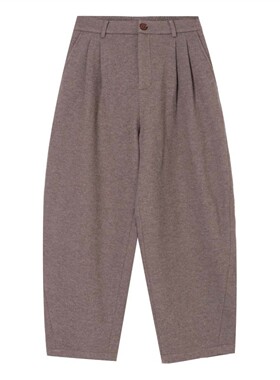 AR | CP轻奢净版褶皱后松紧腰长裤C01968CK243