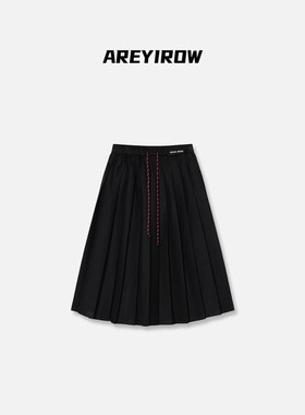 【Wang.小宁】ARAR字母小标撞色抽绳百褶半裙H26026CQ243