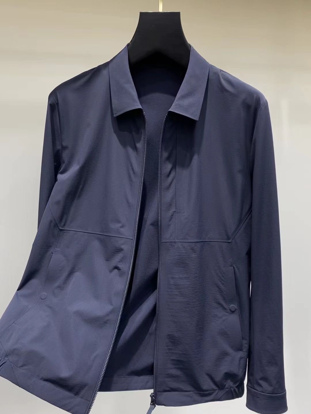 春秋2024纯色男士外套新款韩版拉链小众翻领夹克休闲男装上衣外套